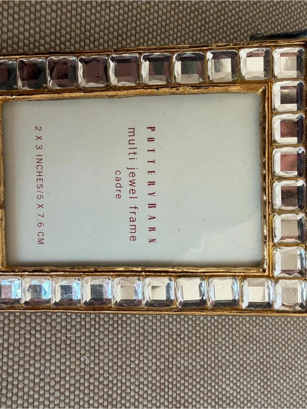 Pottery Barn Gold and White Jewel Hanging Frames - Set of 2 Small photo frames